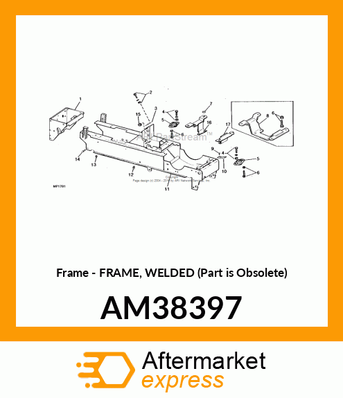 Frame - FRAME, WELDED (Part is Obsolete) AM38397