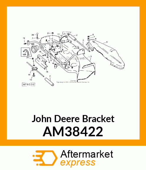 BRACKET, WELDED REAR ROLLER AM38422