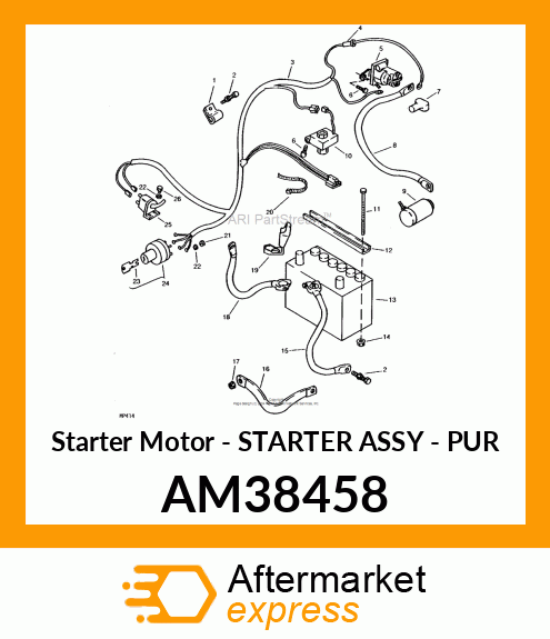 Starter Motor - STARTER ASSY - PUR AM38458