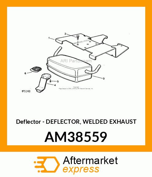 Deflector Welded Exhaust AM38559