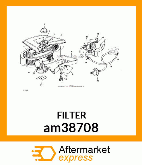 FUEL FILTER, FILTER, FUEL am38708