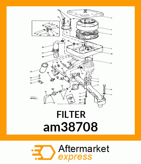 FUEL FILTER, FILTER, FUEL am38708