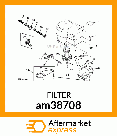 FUEL FILTER, FILTER, FUEL am38708