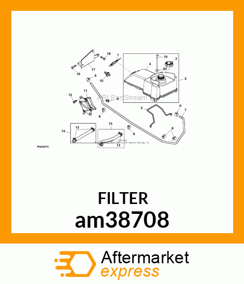 FUEL FILTER, FILTER, FUEL am38708