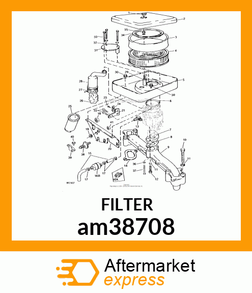 FUEL FILTER, FILTER, FUEL am38708