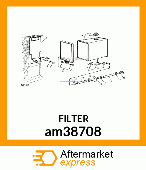 FUEL FILTER, FILTER, FUEL am38708