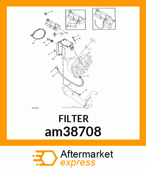 FUEL FILTER, FILTER, FUEL am38708