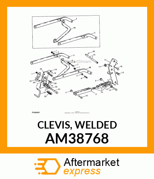 CLEVIS, WELDED AM38768