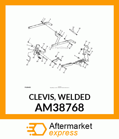 CLEVIS, WELDED AM38768