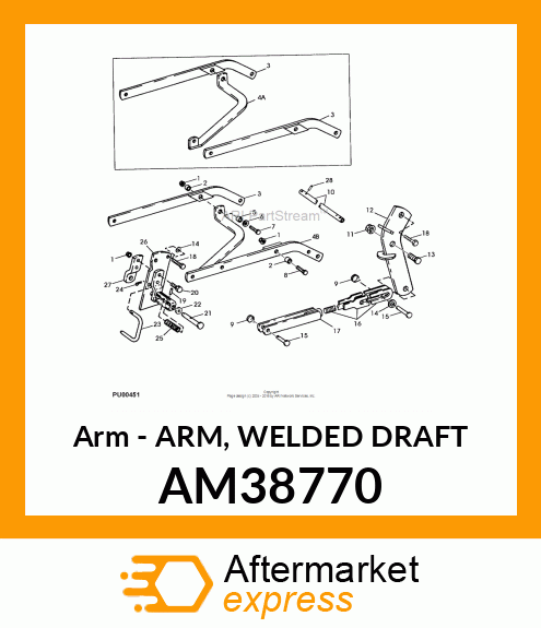 Arm - ARM, WELDED DRAFT AM38770