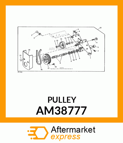 IDLER, WELDED FLAT W/BEARING AM38777