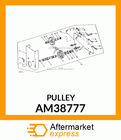 IDLER, WELDED FLAT W/BEARING AM38777