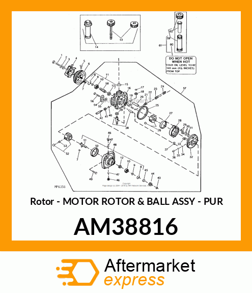 Rotor - MOTOR ROTOR & BALL ASSY - PUR AM38816