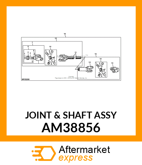 JOINT amp; SHAFT ASSY AM38856