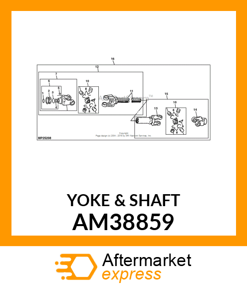 YOKE amp; SHAFT AM38859