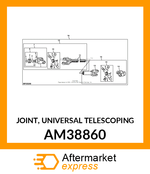 JOINT, UNIVERSAL TELESCOPING AM38860