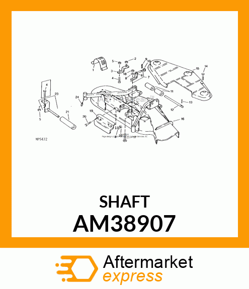 BRACKET, WELDED REAR ROLLER AM38907