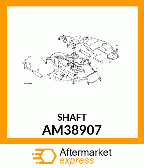 BRACKET, WELDED REAR ROLLER AM38907