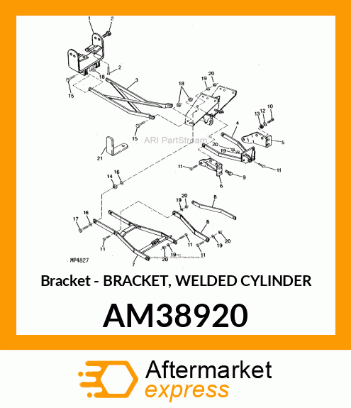 Bracket - BRACKET, WELDED CYLINDER AM38920