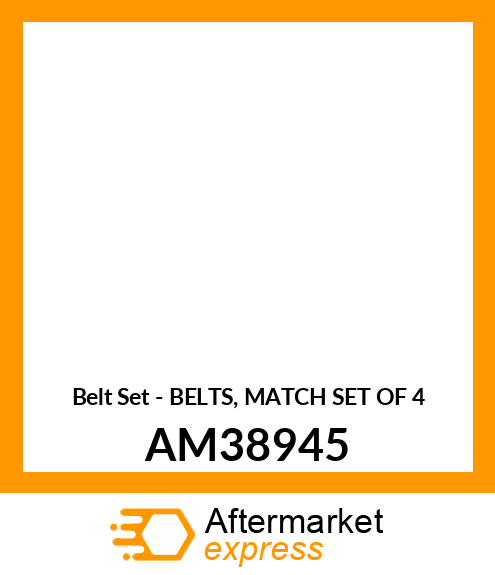 Belt Set - BELTS, MATCH SET OF 4 AM38945