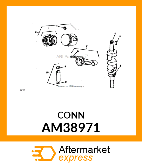 Connecting Rod - ROD ASSY, CONNECTING-PUR AM38971