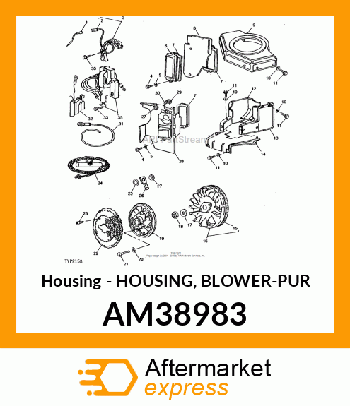 Housing - HOUSING, BLOWER-PUR AM38983