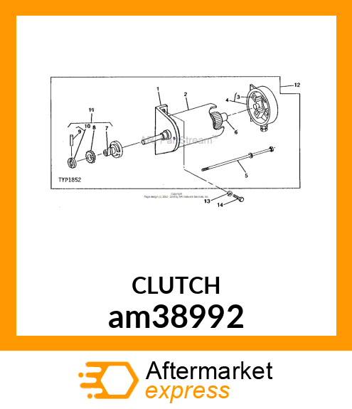 CLUTCH ASSEMBLY, STARTER am38992