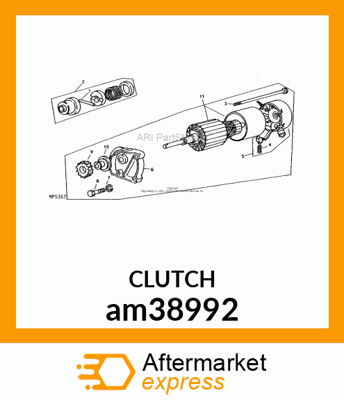 CLUTCH ASSEMBLY, STARTER am38992