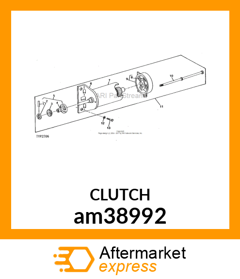 CLUTCH ASSEMBLY, STARTER am38992