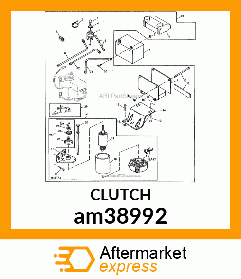 CLUTCH ASSEMBLY, STARTER am38992