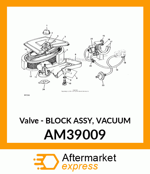 Valve - BLOCK ASSY, VACUUM AM39009