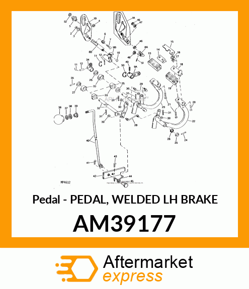 Pedal - PEDAL, WELDED LH BRAKE AM39177