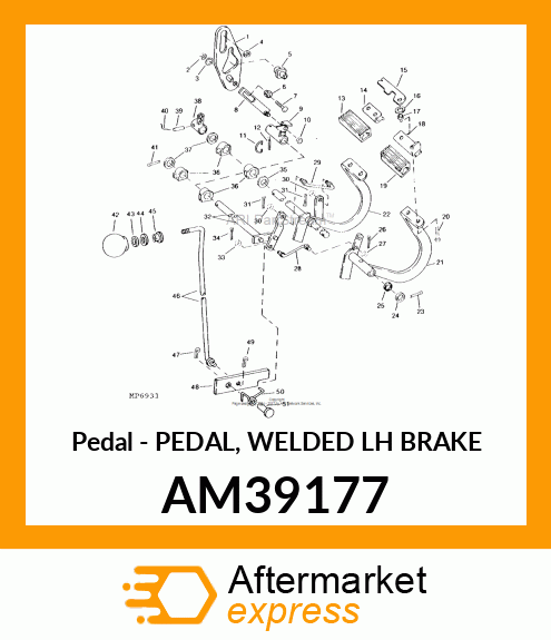 Pedal - PEDAL, WELDED LH BRAKE AM39177