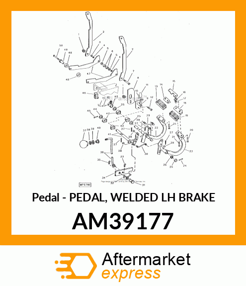 Pedal - PEDAL, WELDED LH BRAKE AM39177