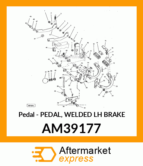 Pedal - PEDAL, WELDED LH BRAKE AM39177