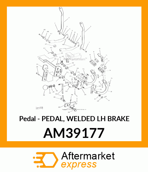 Pedal - PEDAL, WELDED LH BRAKE AM39177