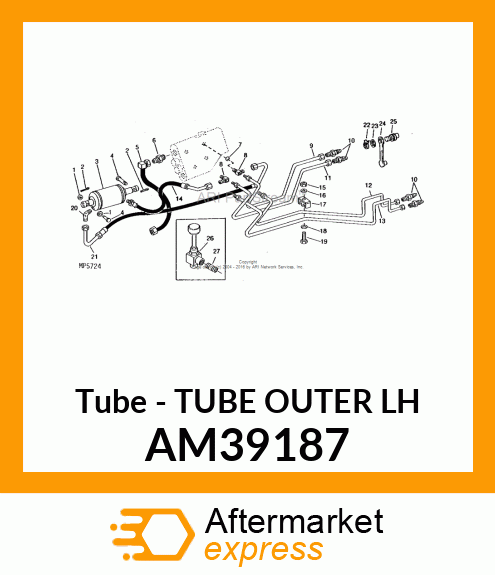 Tube - TUBE OUTER LH AM39187