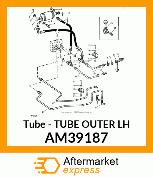 Tube - TUBE OUTER LH AM39187