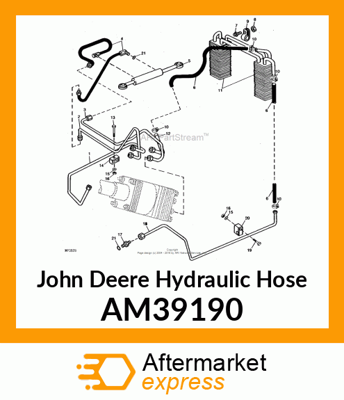 HOSE, RIGHT TURN, P.S. AM39190