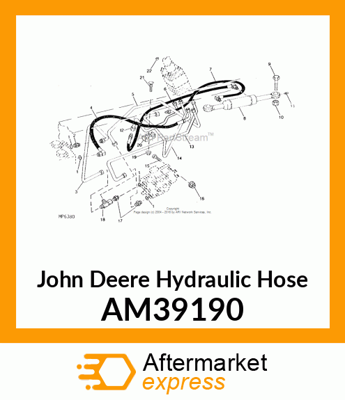 HOSE, RIGHT TURN, P.S. AM39190