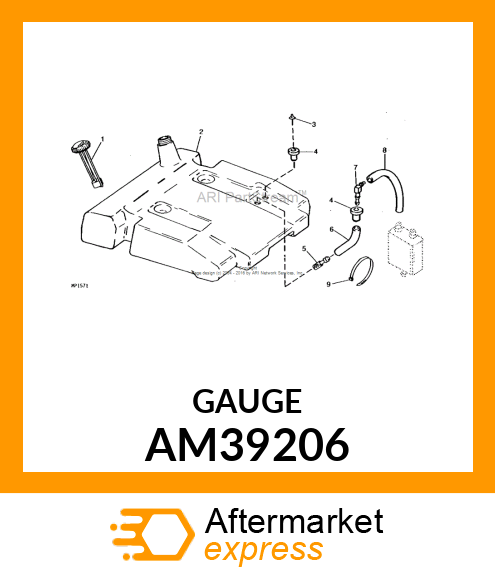 Gauge - CAP & GAUGE ASSY, FUEL-PUR AM39206