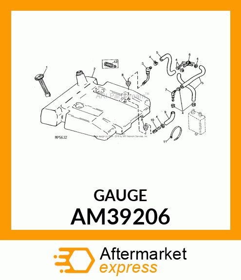 Gauge - CAP & GAUGE ASSY, FUEL-PUR AM39206