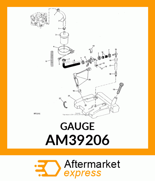 Gauge - CAP & GAUGE ASSY, FUEL-PUR AM39206