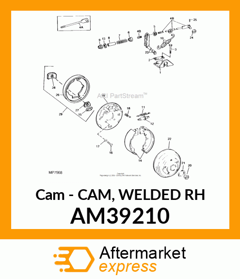Cam - CAM, WELDED RH AM39210