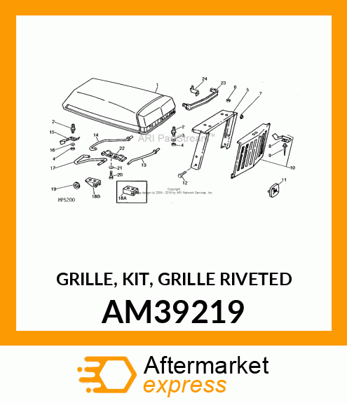GRILLE, KIT, GRILLE RIVETED AM39219