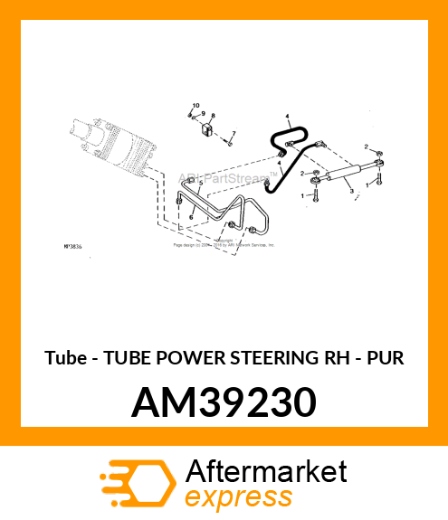 Tube - TUBE POWER STEERING RH - PUR AM39230