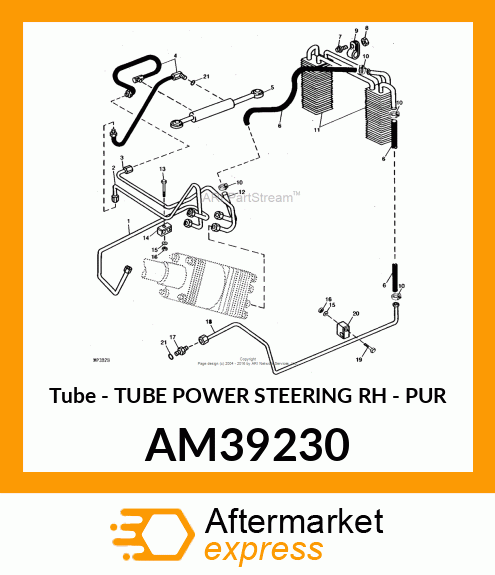 Tube - TUBE POWER STEERING RH - PUR AM39230