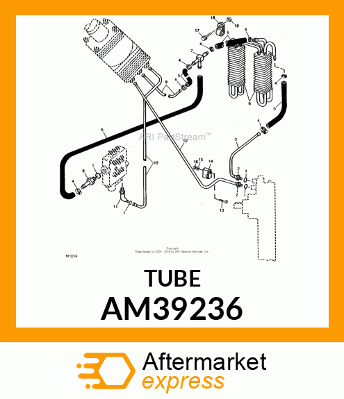 Tube - TUBE, OIL COOLER RETURN-PUR AM39236