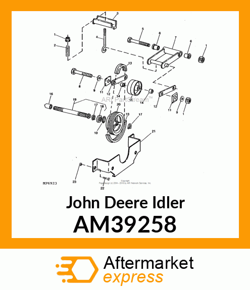 IDLER, WELDED PTO W/BEARING AM39258