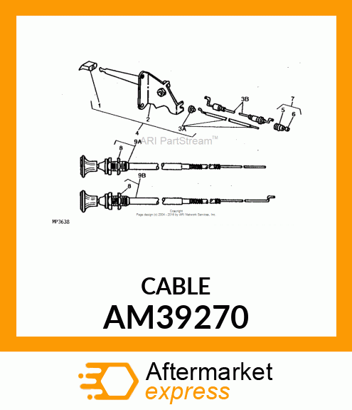 Push Pull Cable - CABLE, CHOKE ASSEMBLY AM39270